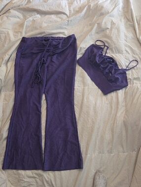 Wild Fable Purple Glitte Pants and Top Set